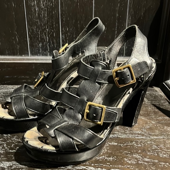 Coach Jamie Textured Calf Heels Black S8 - Picture 1 of 8